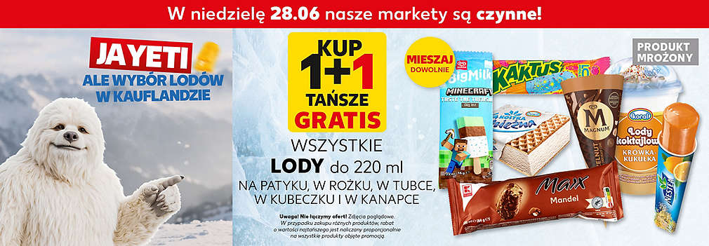 lody 1 + 1 GRATIS