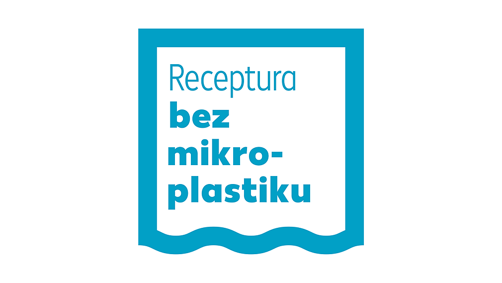 Logo "bez mikroplastiku"