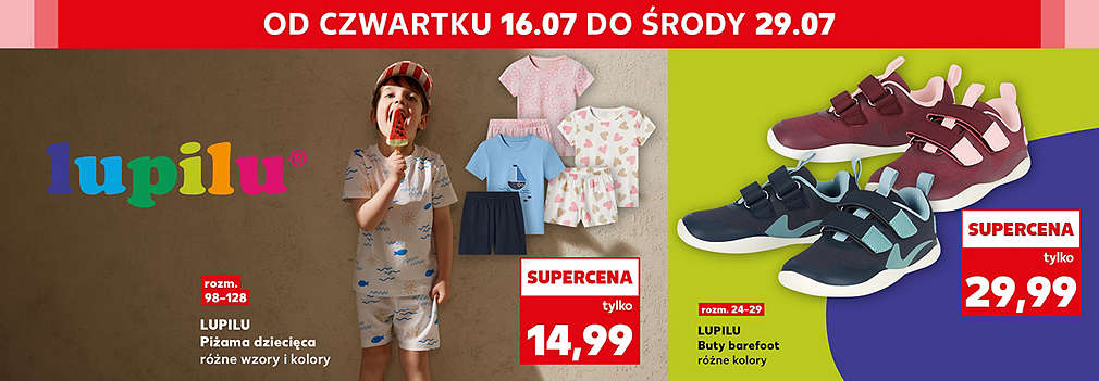 piżamka i buty Lupilu