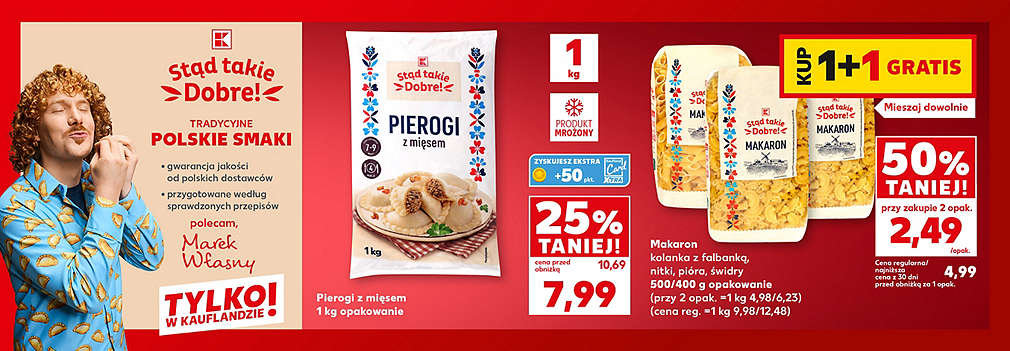 pierogi mrożone i makarony