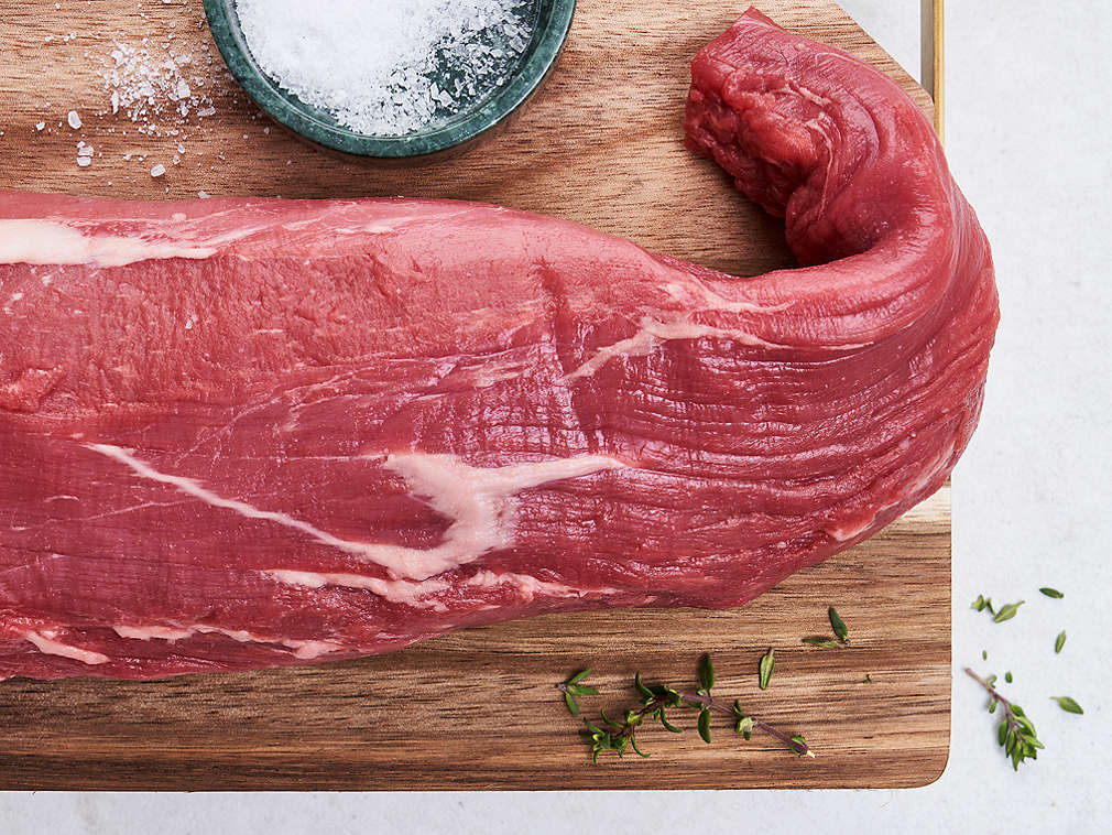 File de vită proaspăt în detaliu