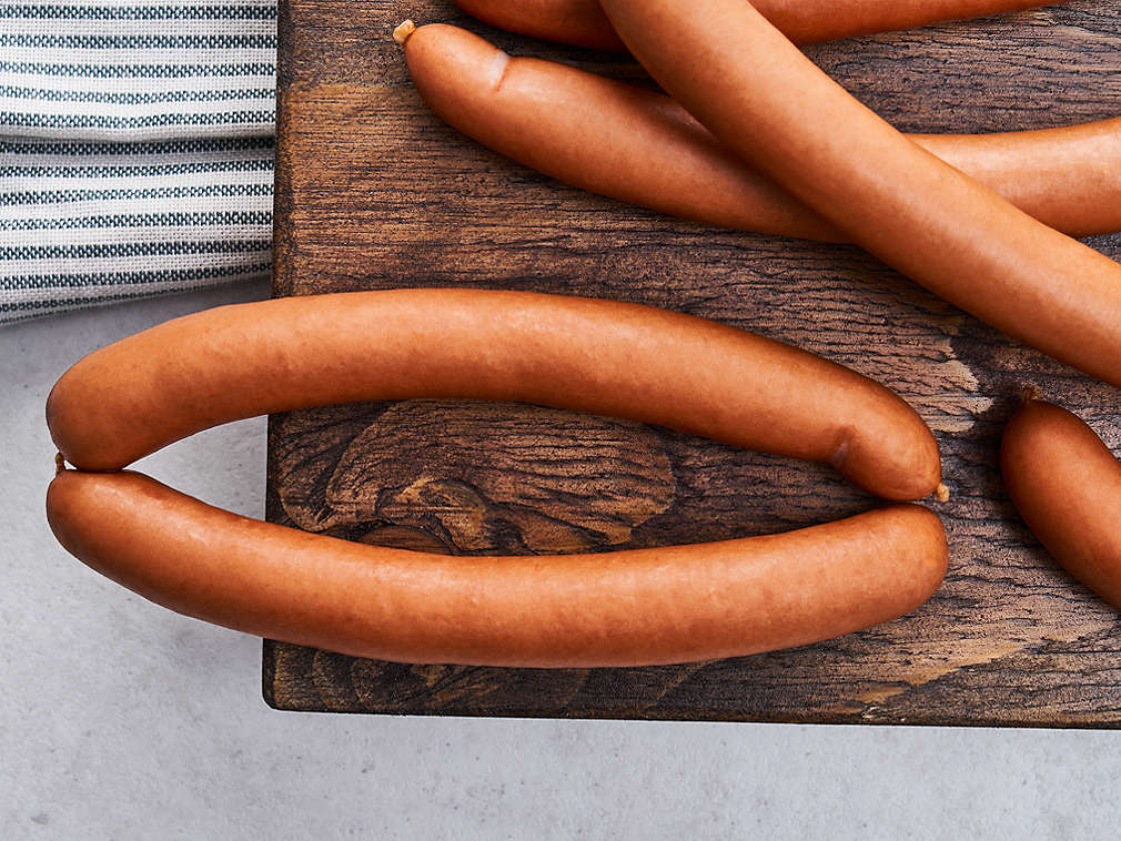 Frankfurter Würstchen in der Detailansicht
