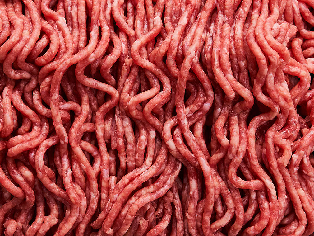 Frisches Rinderhackfleisch in der Detailansicht