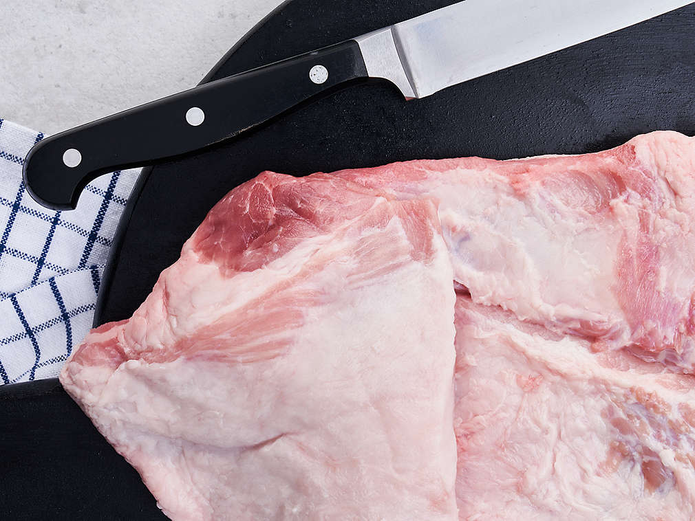 Obraz de porc proaspăt în detaliu