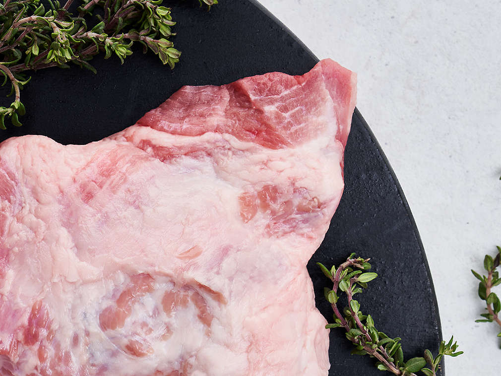 Obraz de porc proaspăt în detaliu