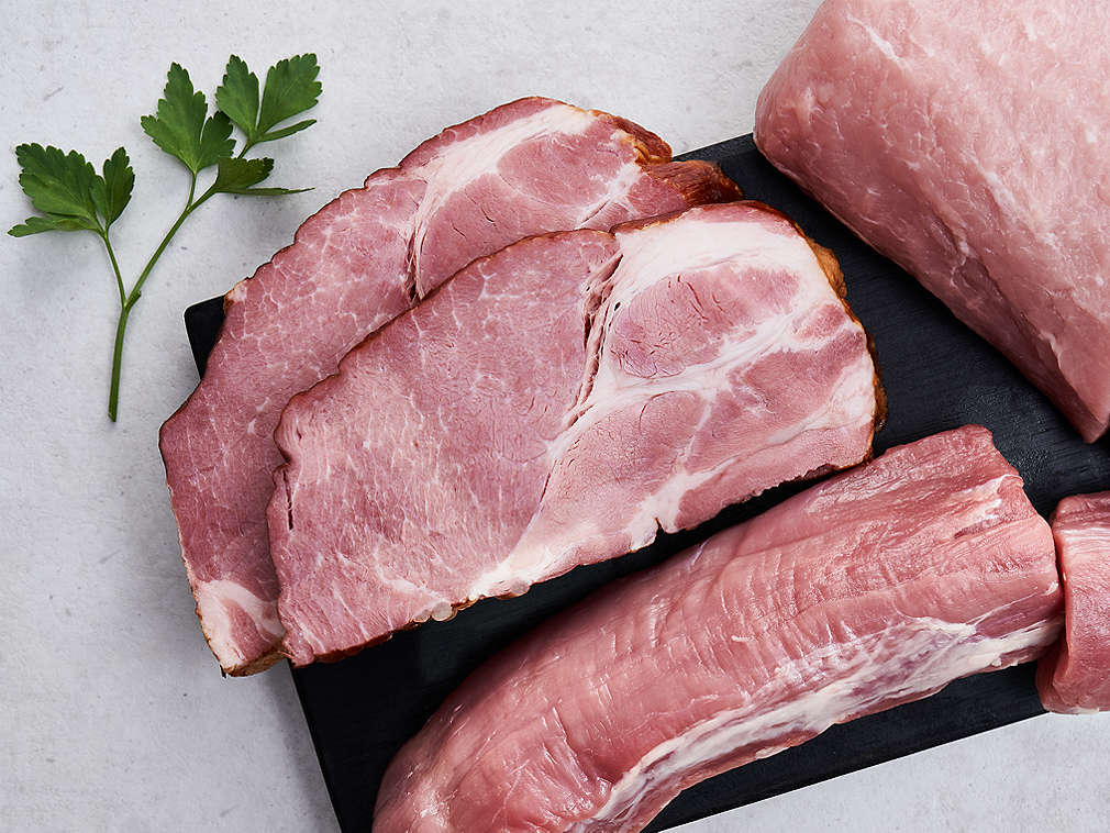 Detailansicht frischen Schweinefleischs