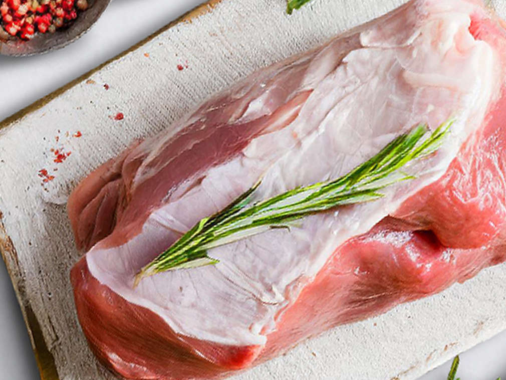 Vepřová plec v detailním pohledu
