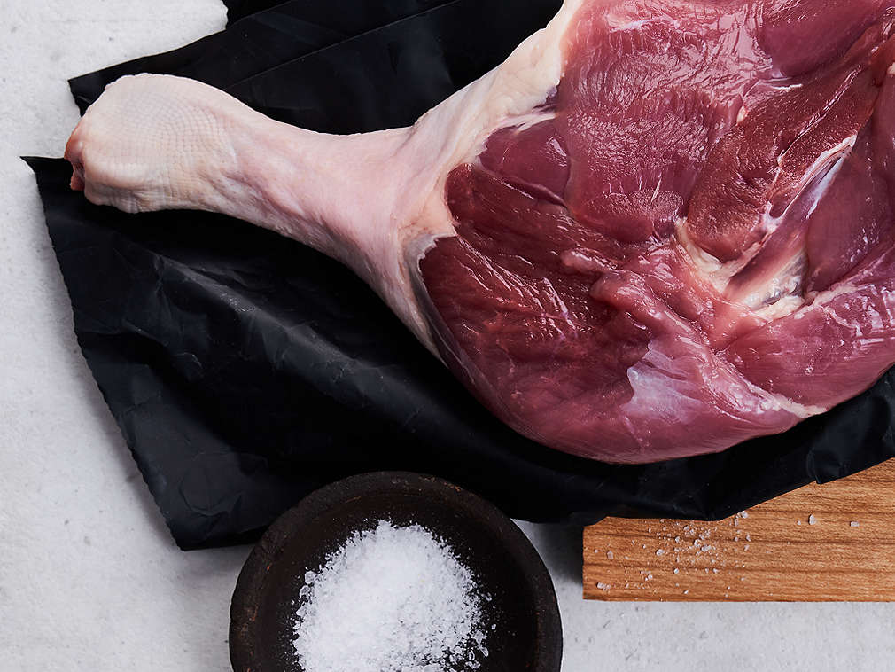 Frische Ente in der Detailansicht