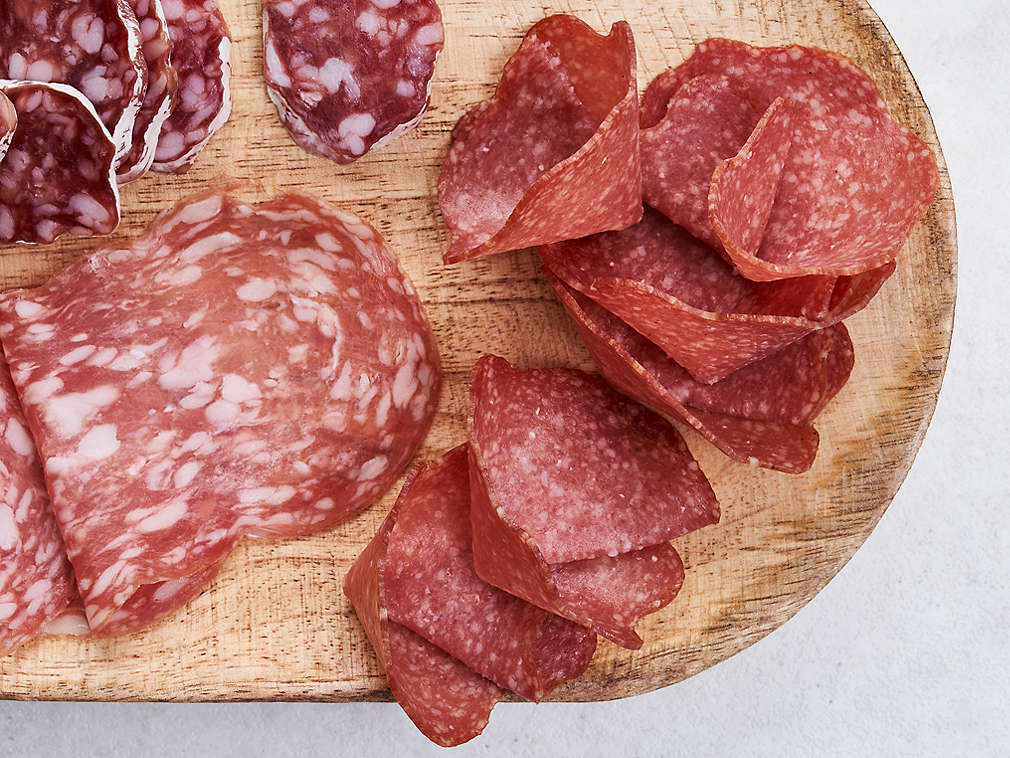 Svježa salama u detaljnom prikazu