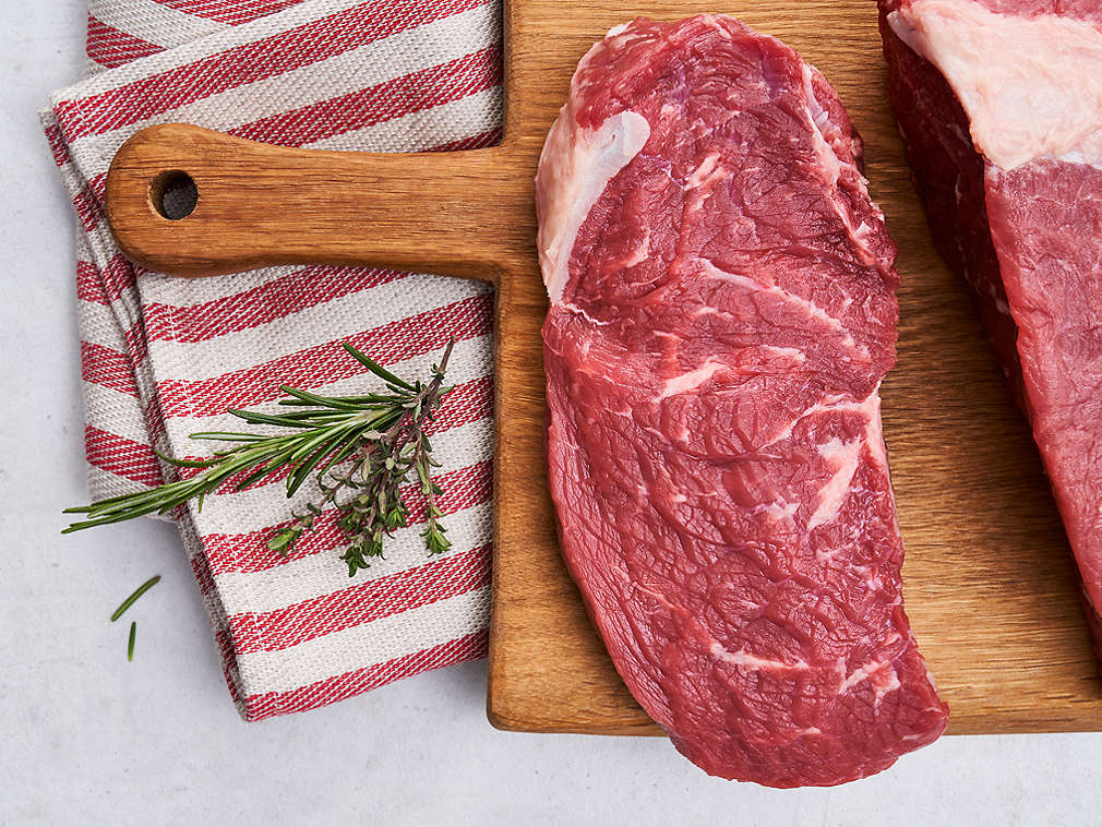 Vrăbioară de vită proaspătă în detaliu