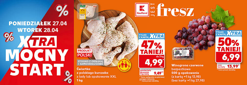 ćwiartka z kurczaka i winogrona