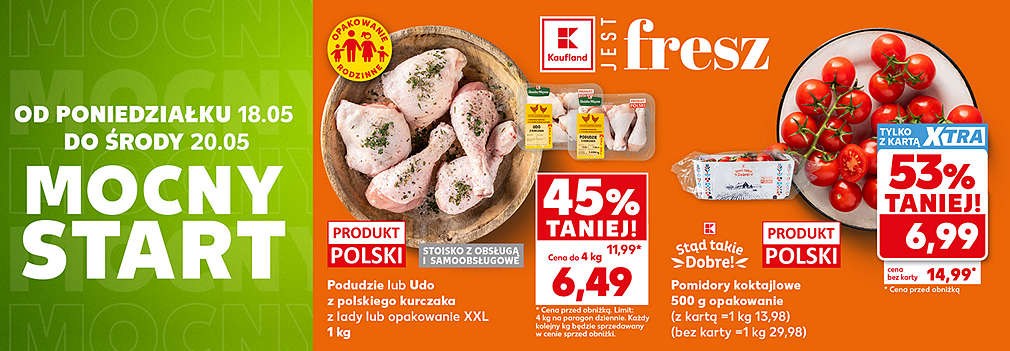 podudzia kurczaka i pomidorki koktajlowe