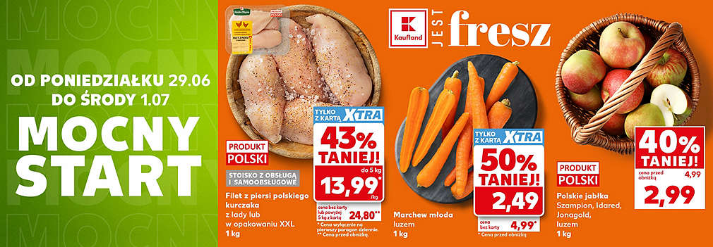 piersi z kurczaka, marchew i jabłka