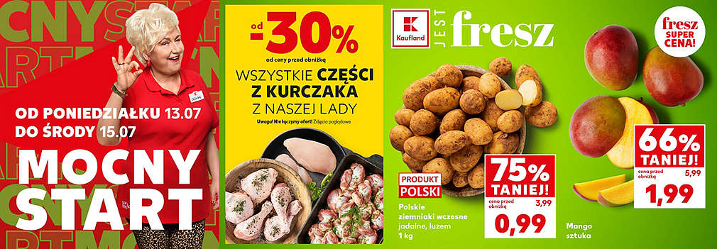 kurczak, ziemniaki i mango