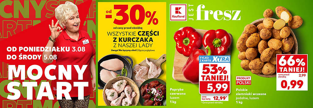 kurczak z lady, papryka czerwona i ziemniaki 