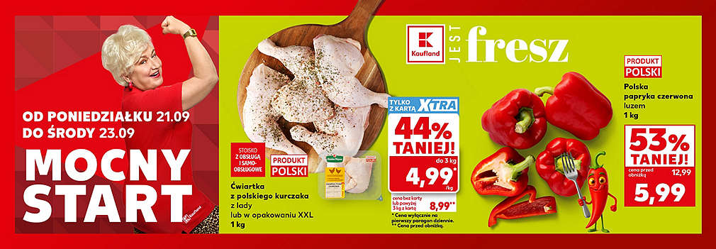 ćwiartka z polskiego kurczaka i papryka