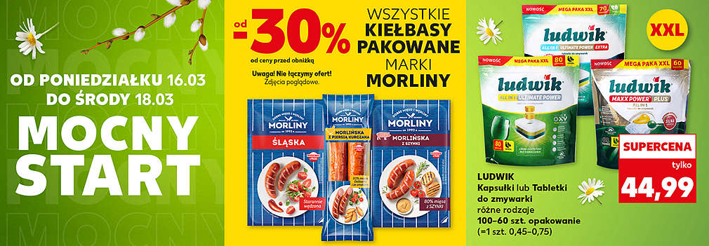 Kiełbasy i tabletki do mycia 