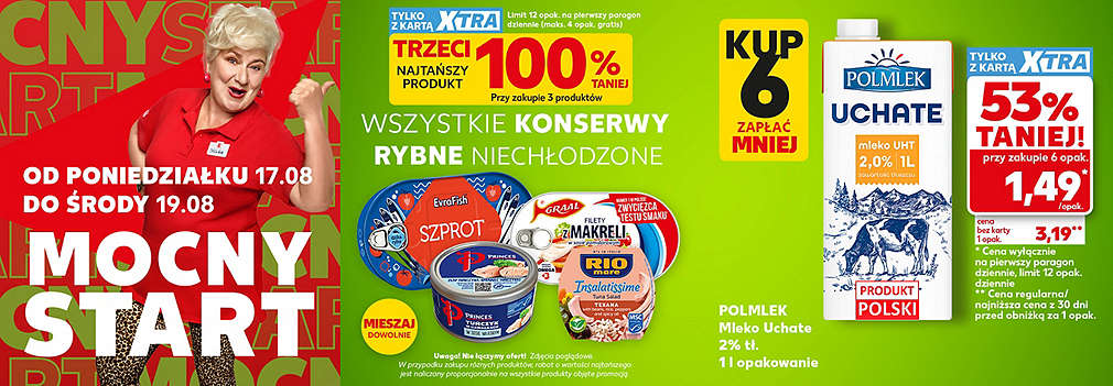 konserwy rybne i mleko