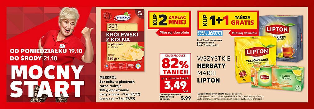 ser żółty pakowany + lipton