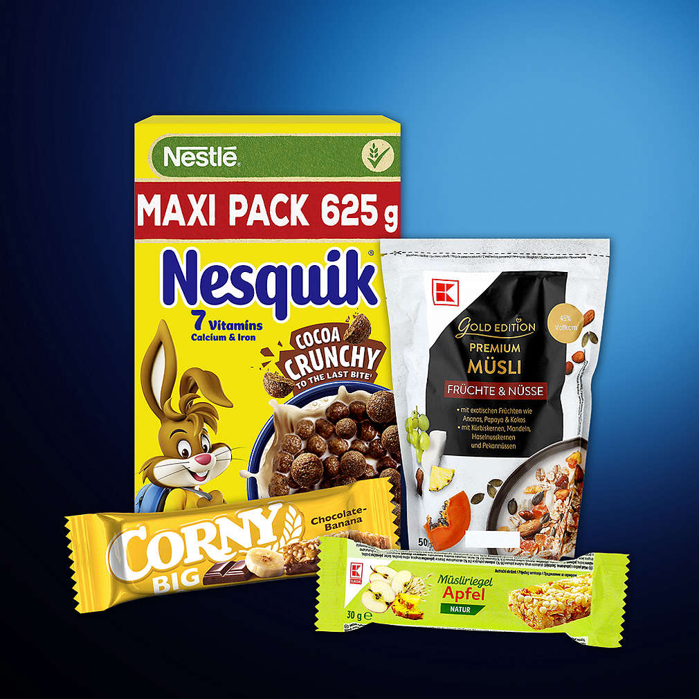 Müsli, cereálie a müsli tyčinky