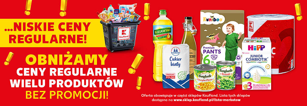 Kolaż produktów z nowymi cenami regularnymi