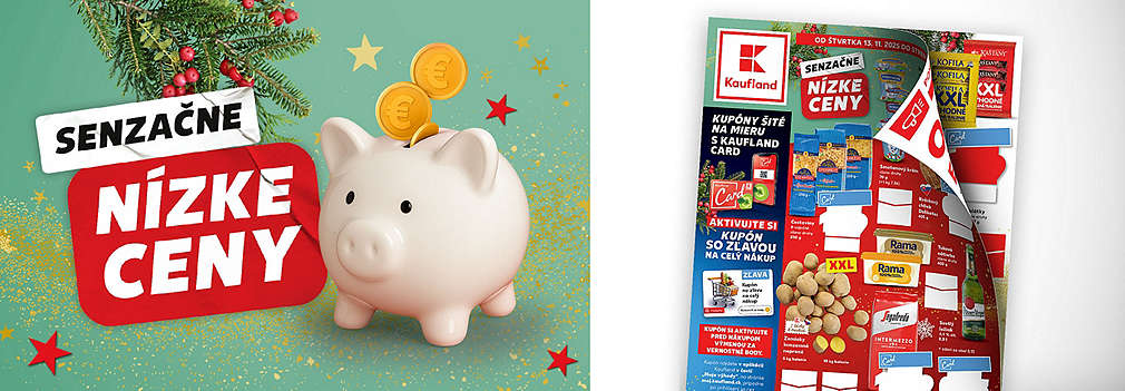 Prezrite si aktuálny leták Kaufland, platný od 13. 11. 2025! Nájdete v ňom SENZAČNÉ NÍZKE CENY a exkluzívne KUPÓNY ŠITÉ NA MIERU s KAUFLAND CARD so zľavou na celý nákup. Objavte výhodné ponuky na zemiaky, cestoviny, maslové nátierky a čokolády.