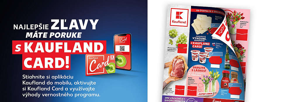 Prezrite si aktuálny leták Kaufland platný od štvrtka 12. 2. 2026! Využite výhody vernostného programu a nakupujte výhodne s Kaufland Card. V ponuke nájdete bravčové pliecko, hrozno, kávu Nescafé, pivo Pilsner Urquell a krásne valentínske kytice.