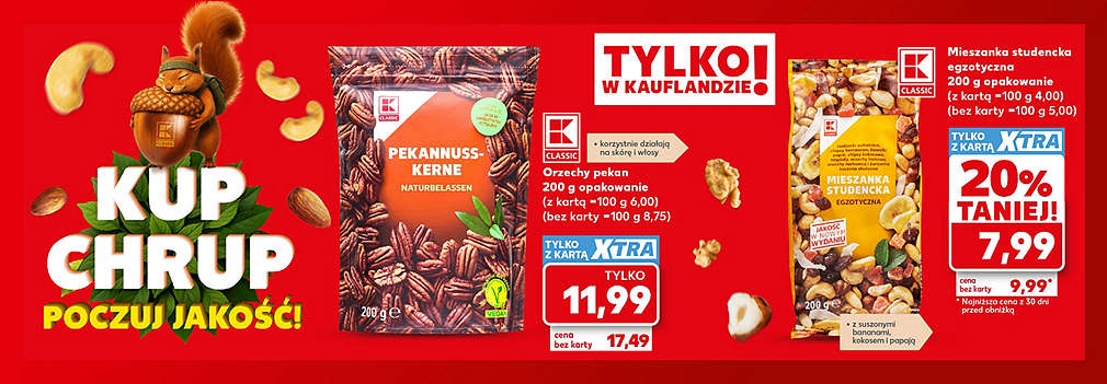 orzechy pekan i mieszanka studencka