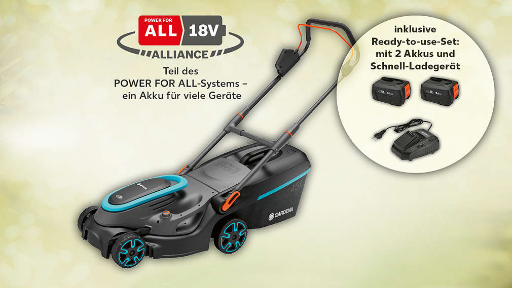 Akku-Rasenmäher »PowerMax 37/36V P4A Ready-to-use-Set«; 299.99 Treuepreis; UVP 449.99; 33 % Treuevorteil*