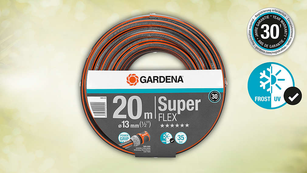 Schlauch »Premium SuperFLEX«; 32.99 Treuepreis; UVP 64.99; 49 % Treuevorteil*; Frost/UV; 30 Jahre Garantie