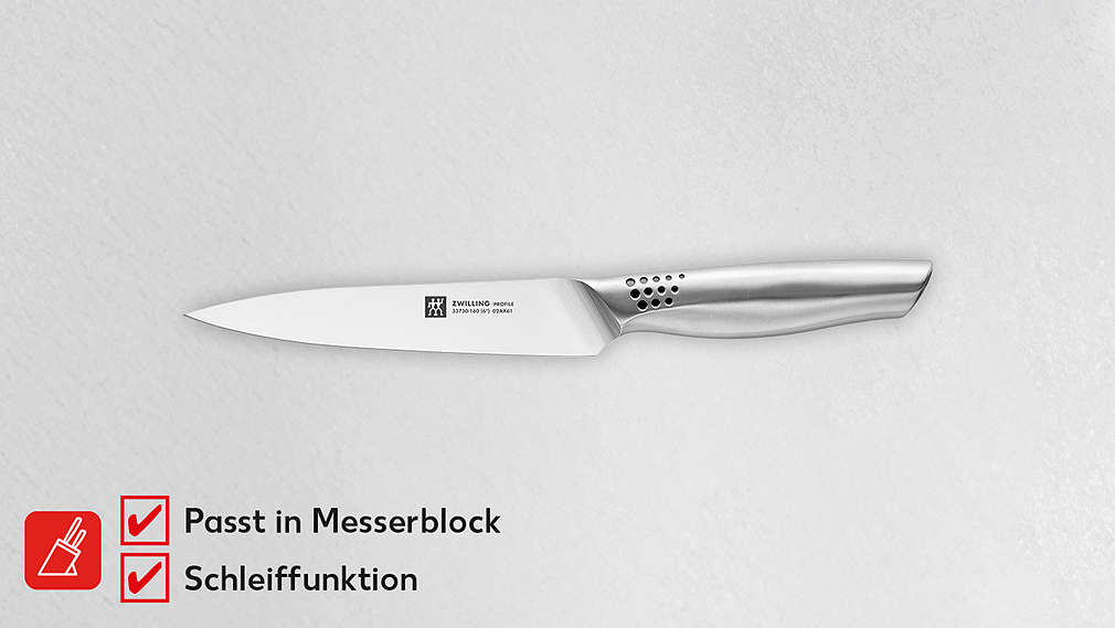 Fleischmesser ZWILLING; 16.99 Treuepreis; UVP 64.95; 73 % Treuevorteil¹; Passt in Messerblock, Schleiffunktion