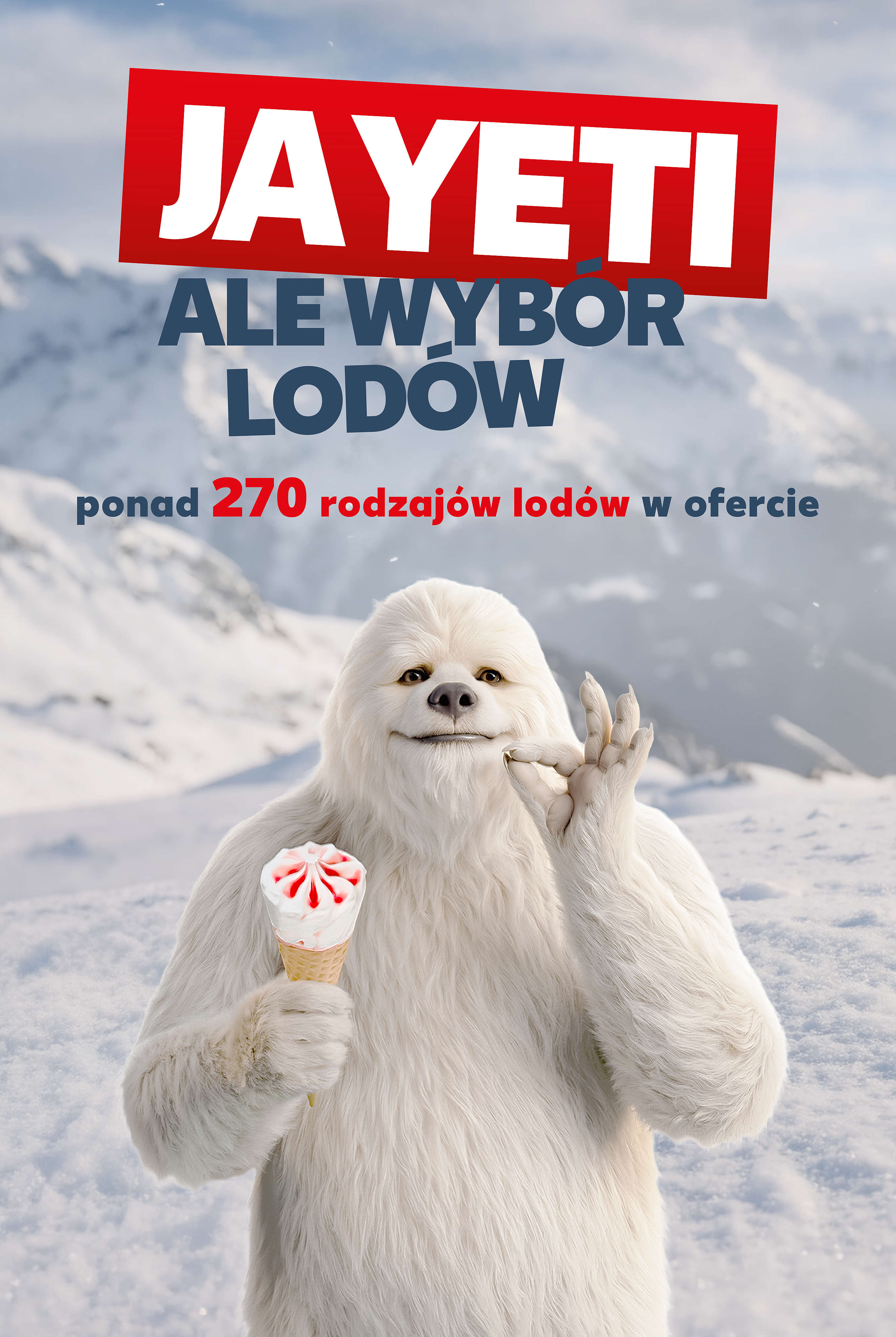 Yeti jedzący loda