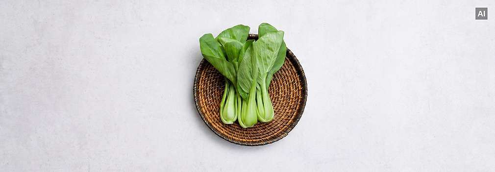 Zdjęcie świeżej kapusty pak choi