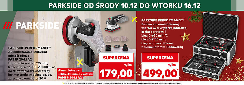 szlifierka i skrzynka Parkside z wiertarką