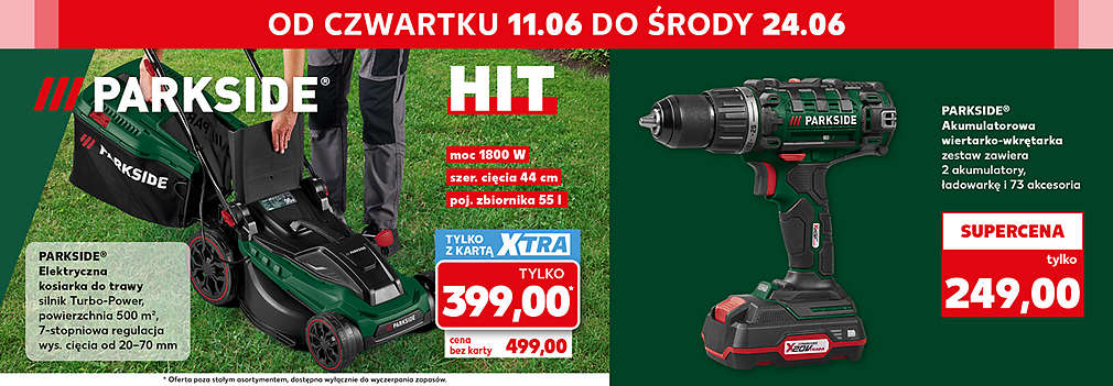 wkrętarka i kosiarka Parkside