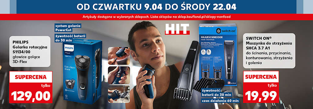 golarka Phillips i maszynka do strzyżenia Switch On
