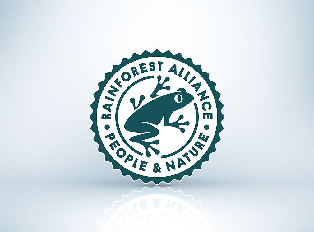 The "Rainforest Alliance Certified" seal