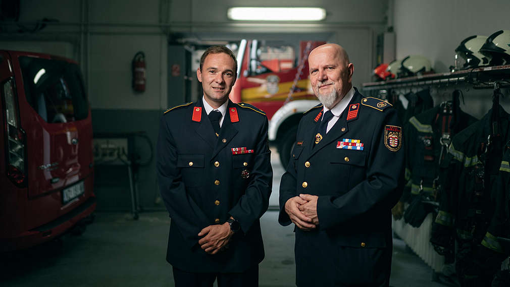 Varaždinci Radovan i Jurica iz Kaufland prvog vatrogasnog društva.
