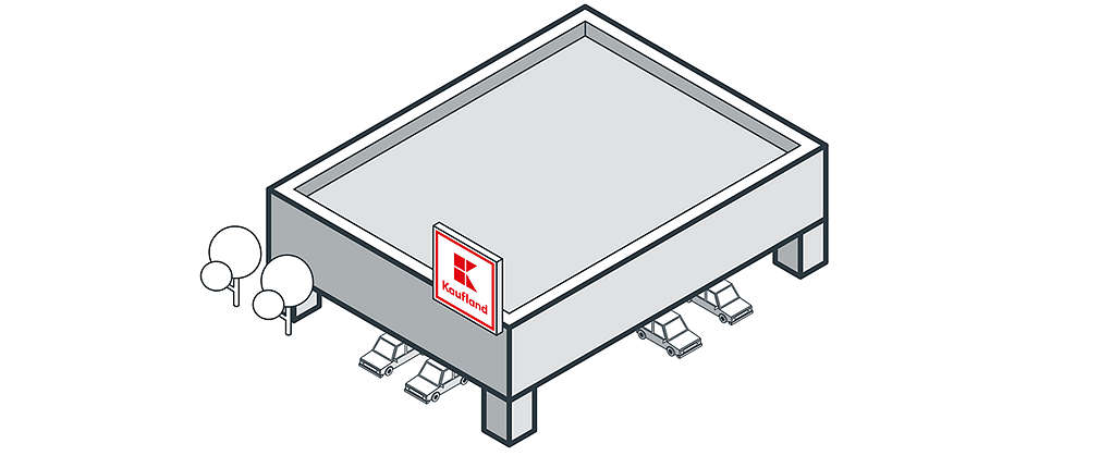 graphic version of Kaufland store 