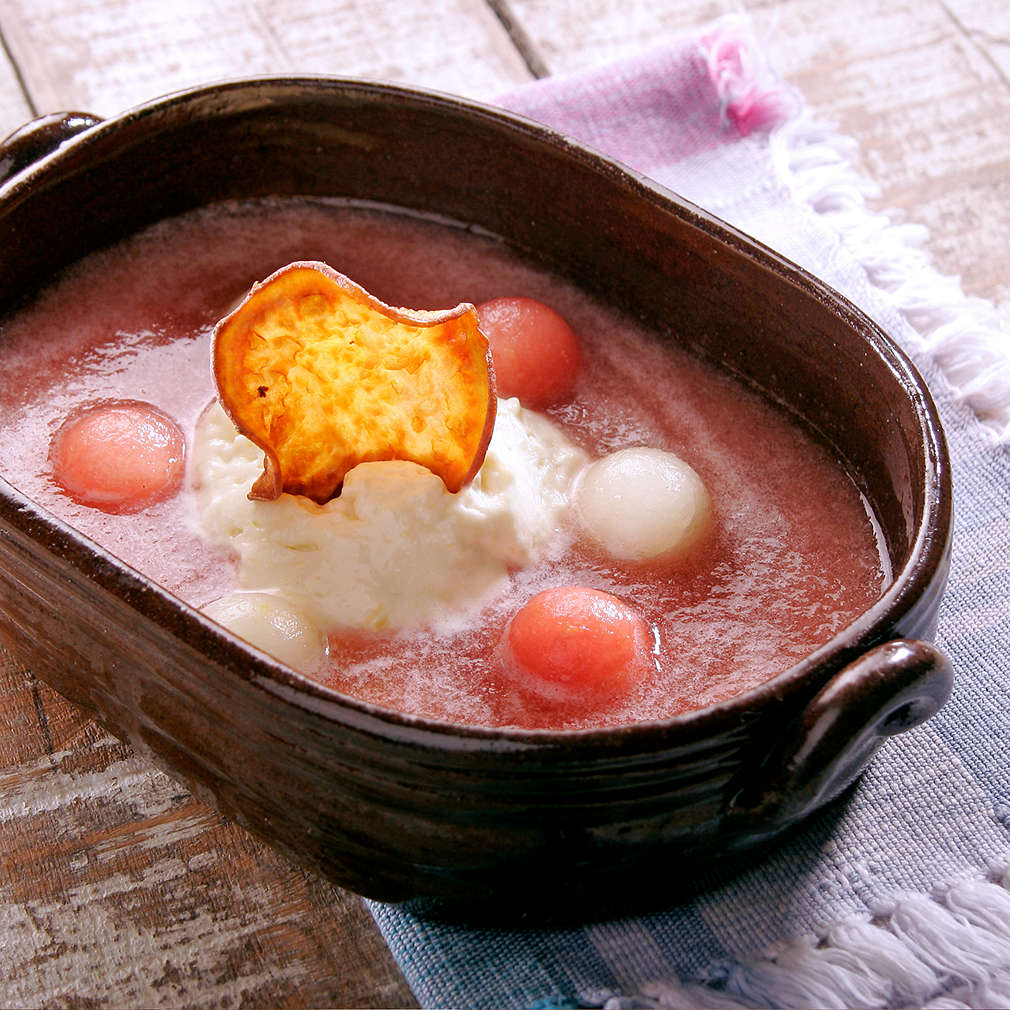 Изобразяване на рецептата Студена супа от диня