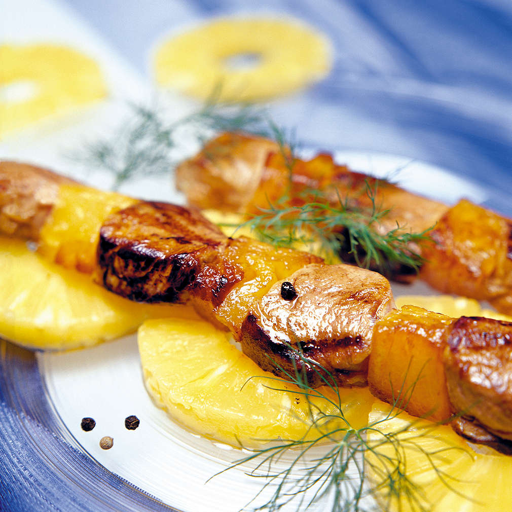 Изобразяване на рецептата Шишчета със свинско и ананас