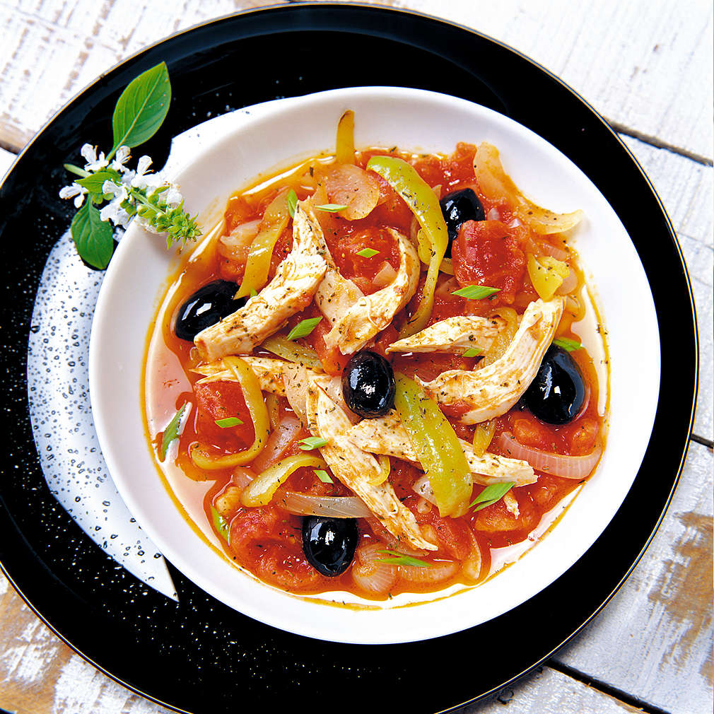 Изобразяване на рецептата Пиле с домати и маслини