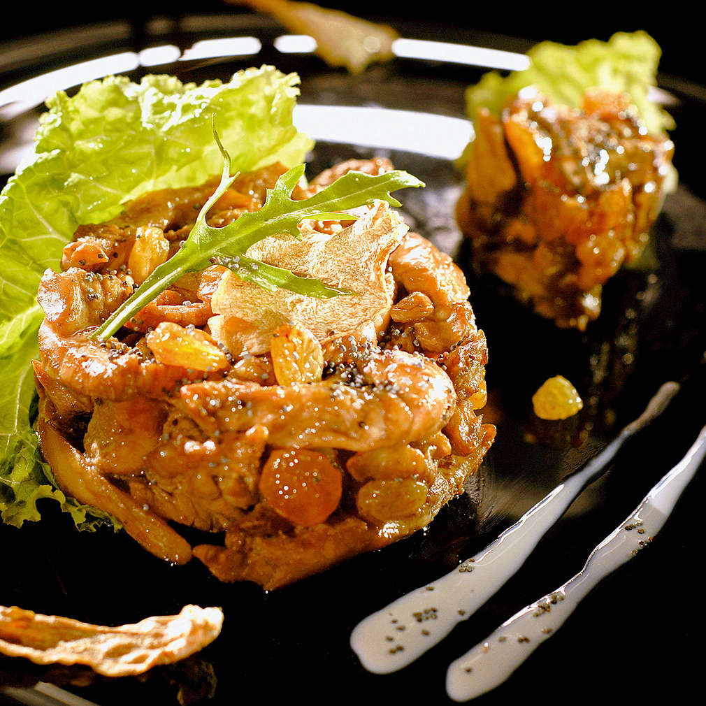 Изобразяване на рецептата Патешко филе с манатарки и стафиди