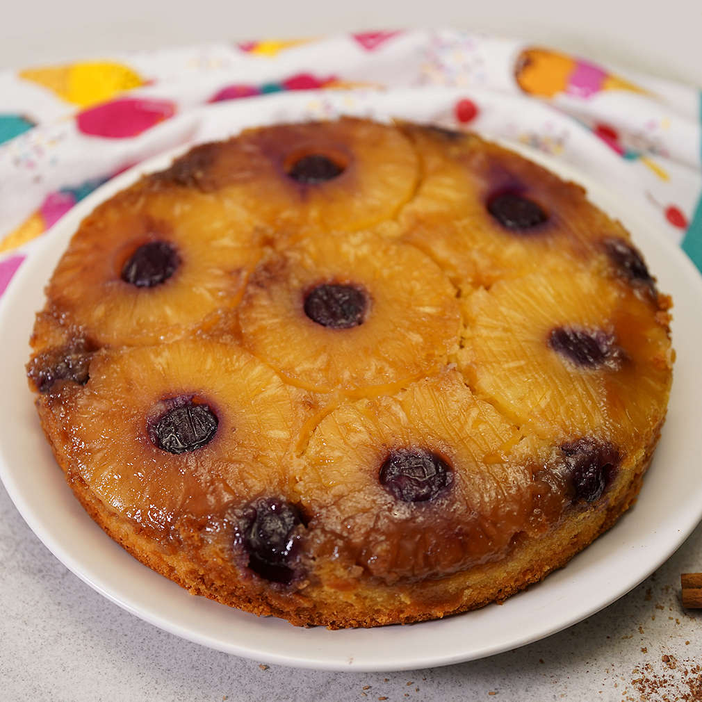 Изобразяване на рецептата Обърнат кейк с ананас