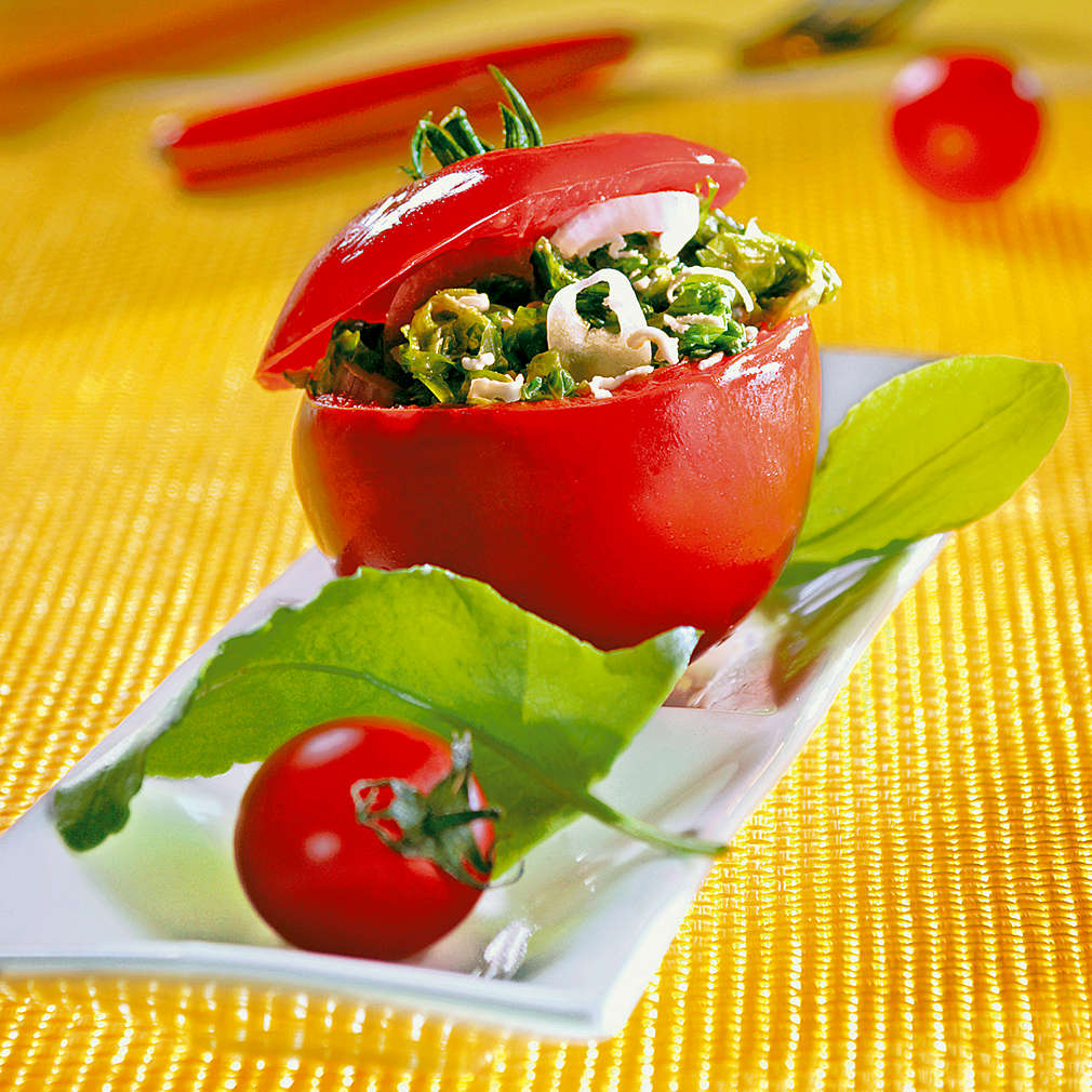 Изобразяване на рецептата Пълнени домати със спанак