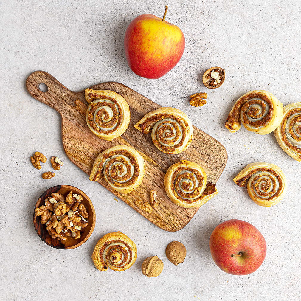 Zobrazit Jablečno-ořechoví šneci z listového těsta receptů
