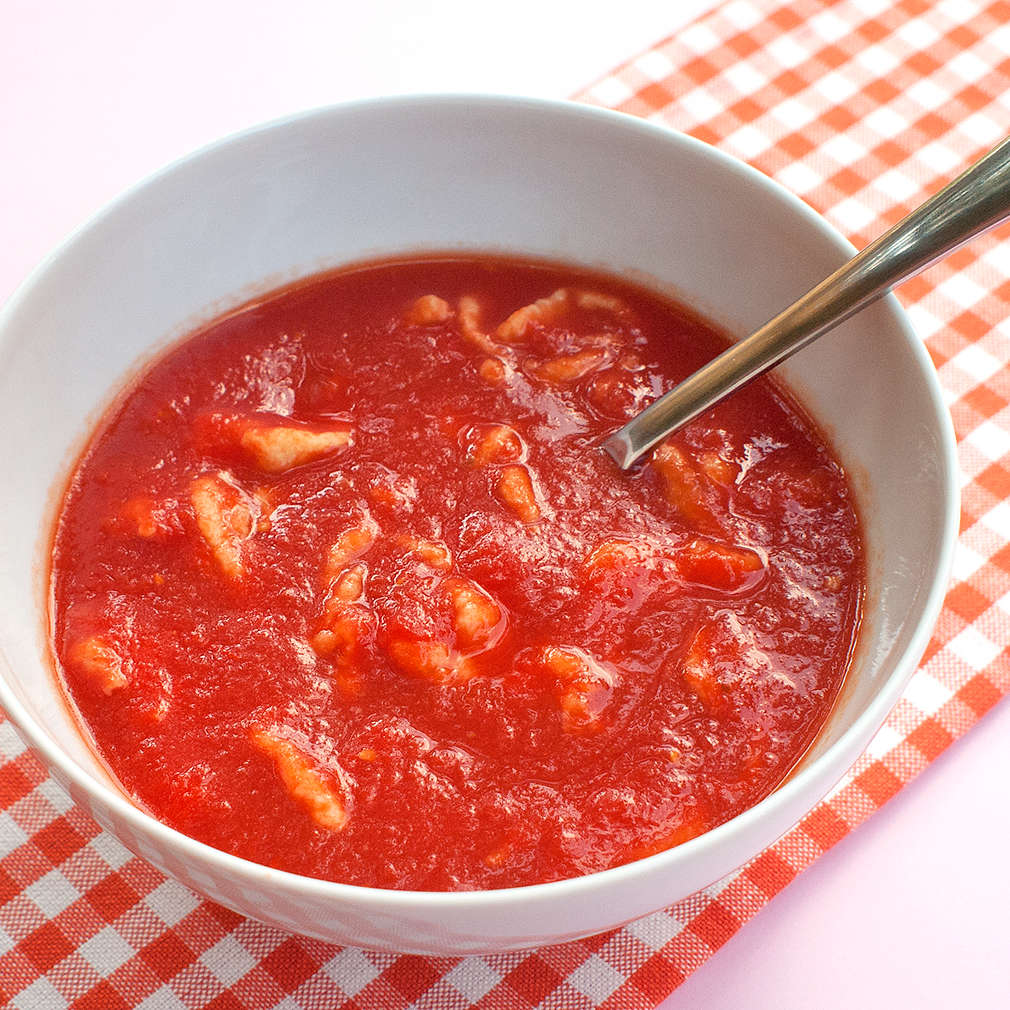 Zobrazit Rajčatová polévka s kapáním receptů