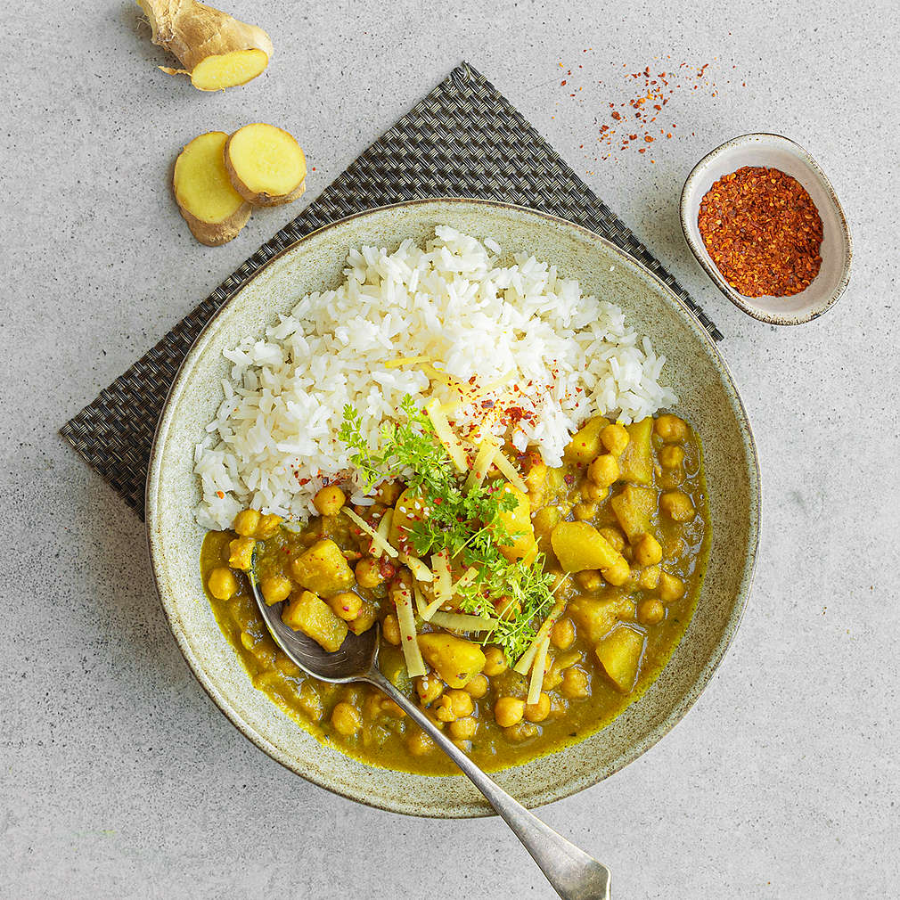 Zobrazit Cizrnové curry s rýží receptů