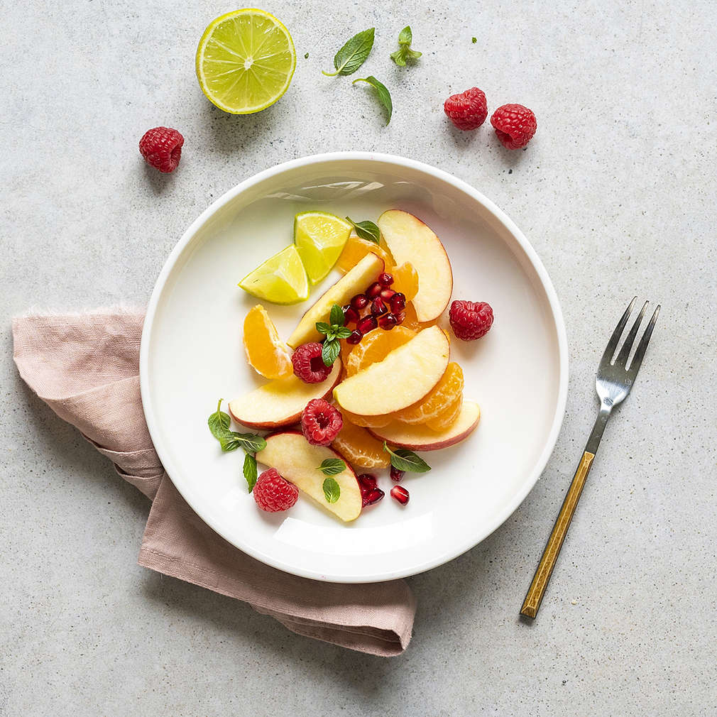 Zobrazit Ovocný salát s mandarinkami a mátou receptů