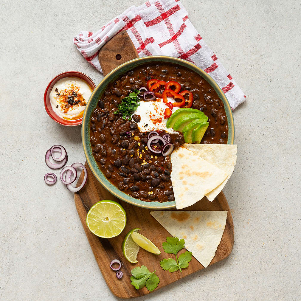 Zobrazit Mexické černé fazole s tortillou receptů